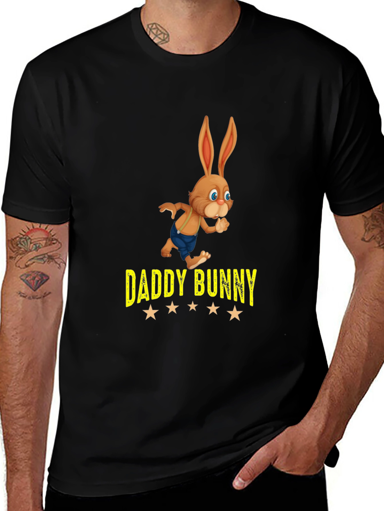 Variant 10 of Daddy Bunny Graphic Tee - Cute Easter Shirt
