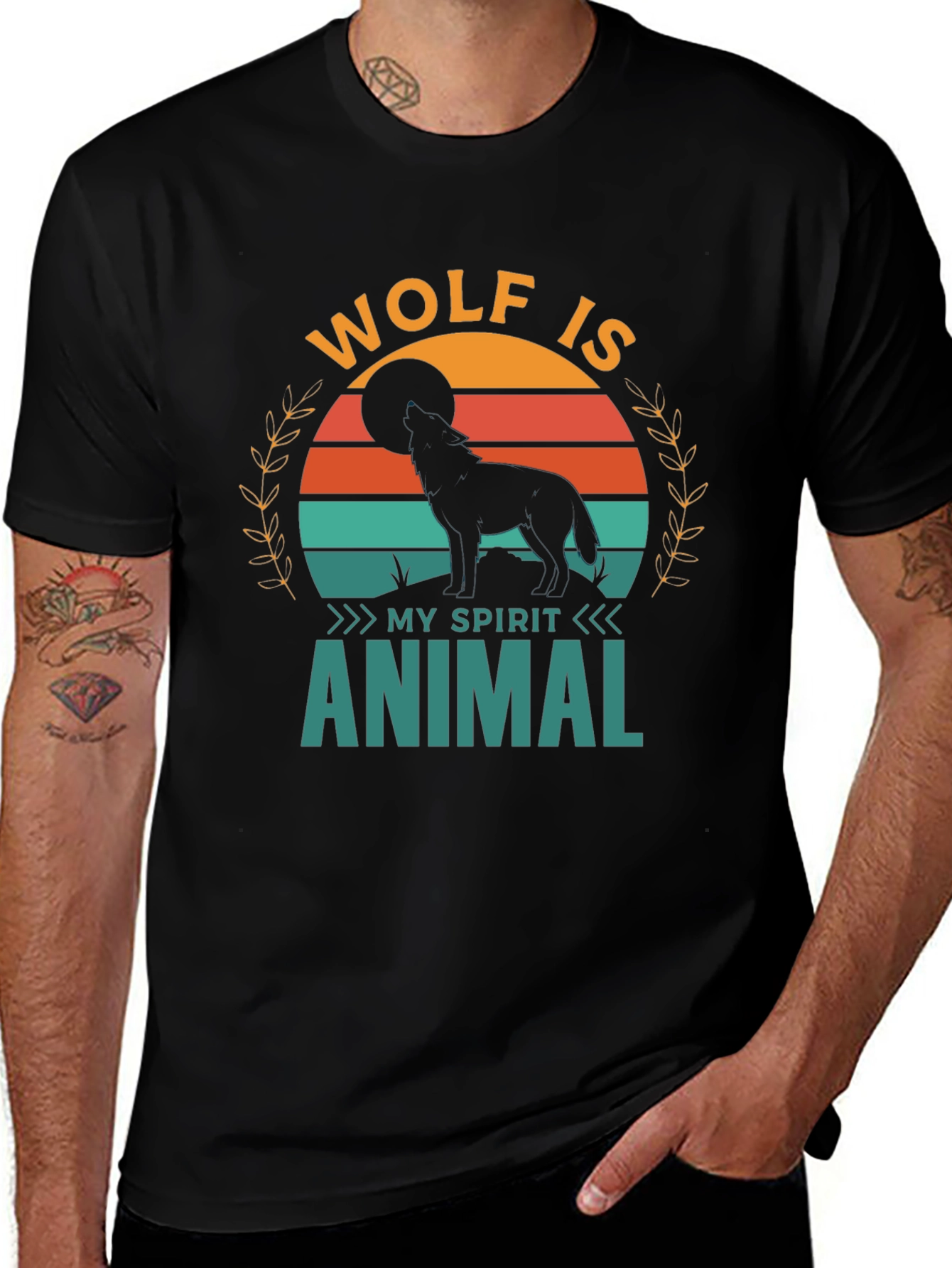Variant 15 of Wolf Spirit Animal Graphic Tee