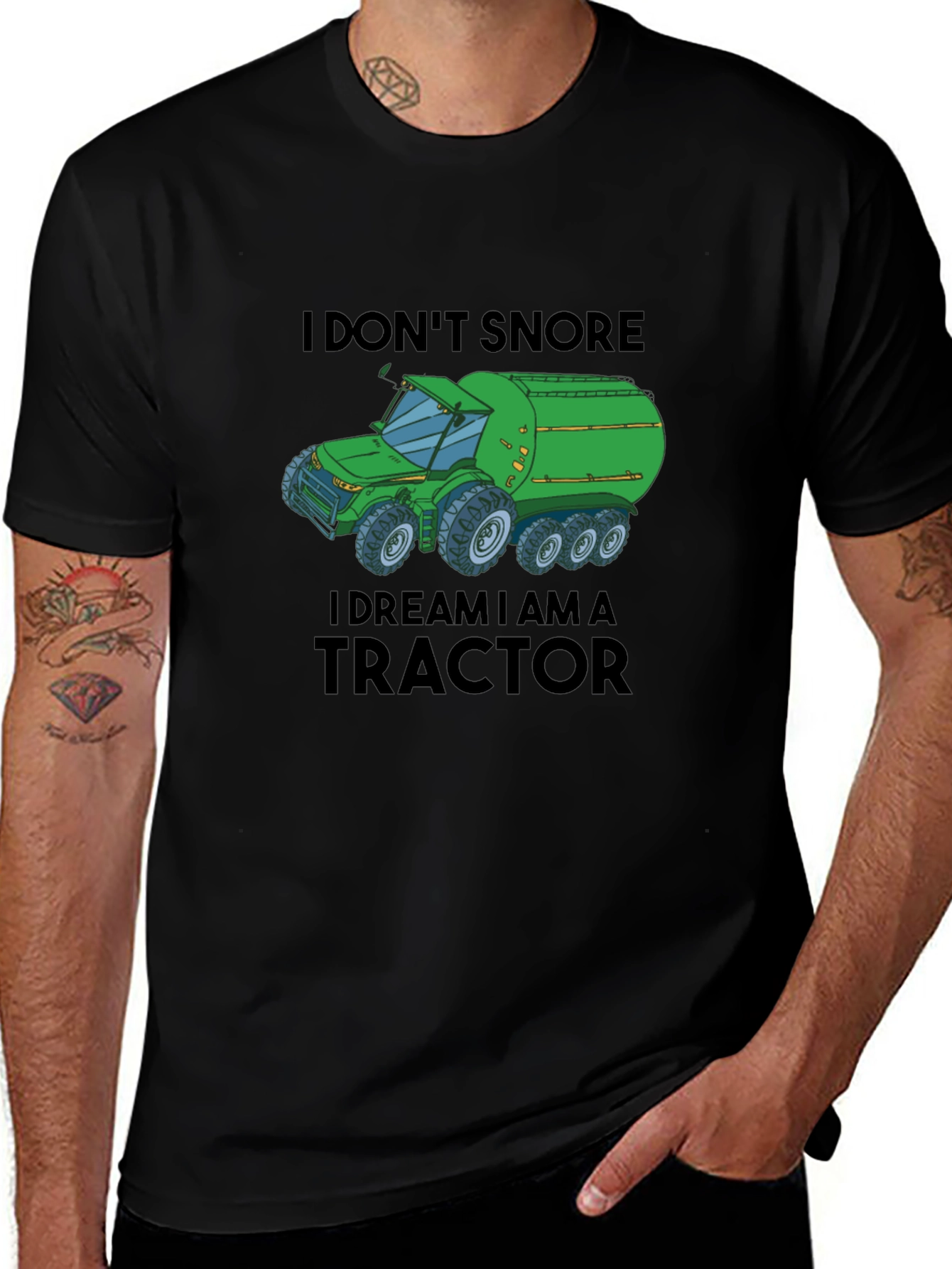 Variant 20 of I Dream I Am A Tractor Graphic Tee