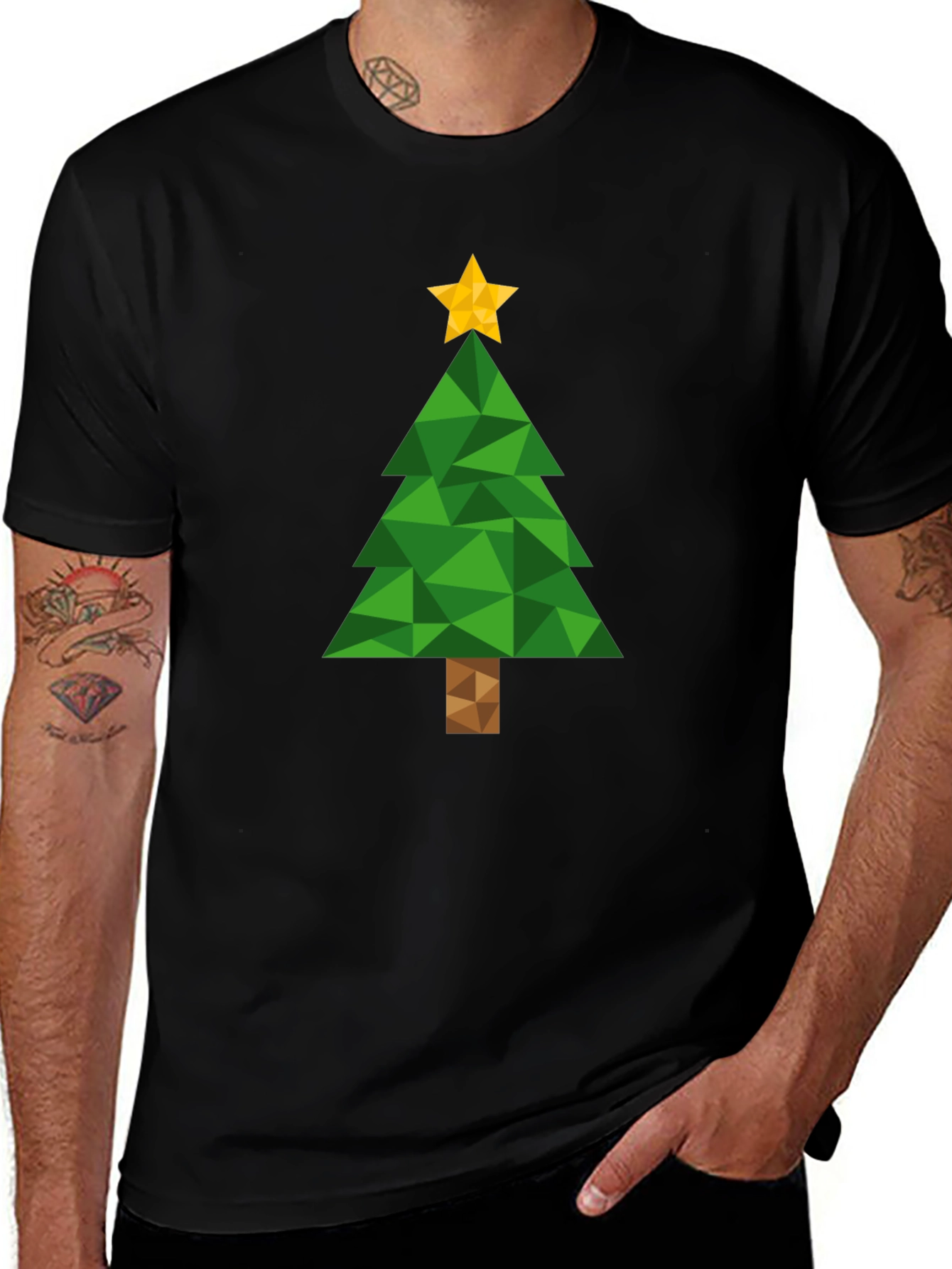 Variant 9 of Geometric Christmas Tree T-Shirt