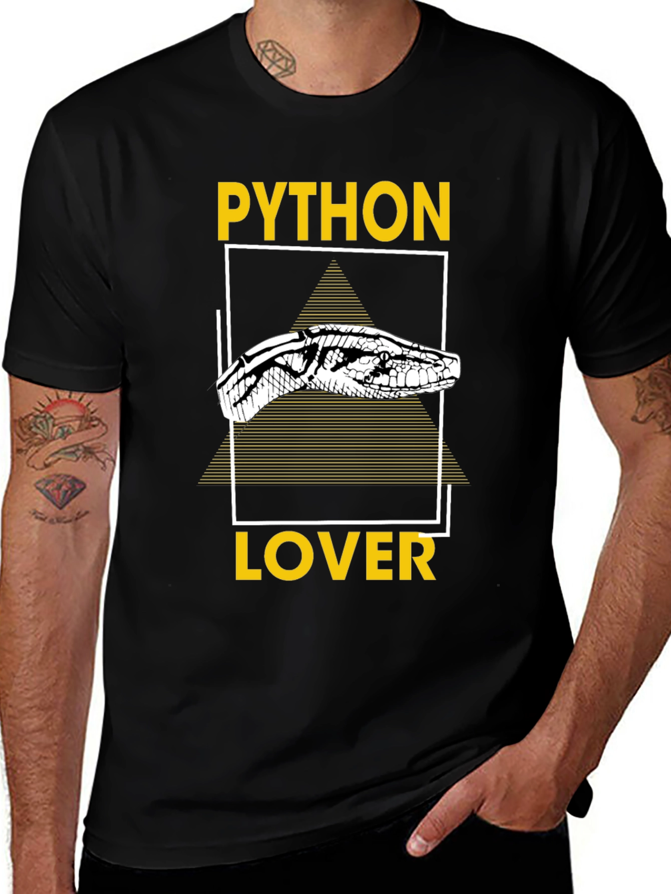 Variant 15 of Python Lover Graphic T-Shirt