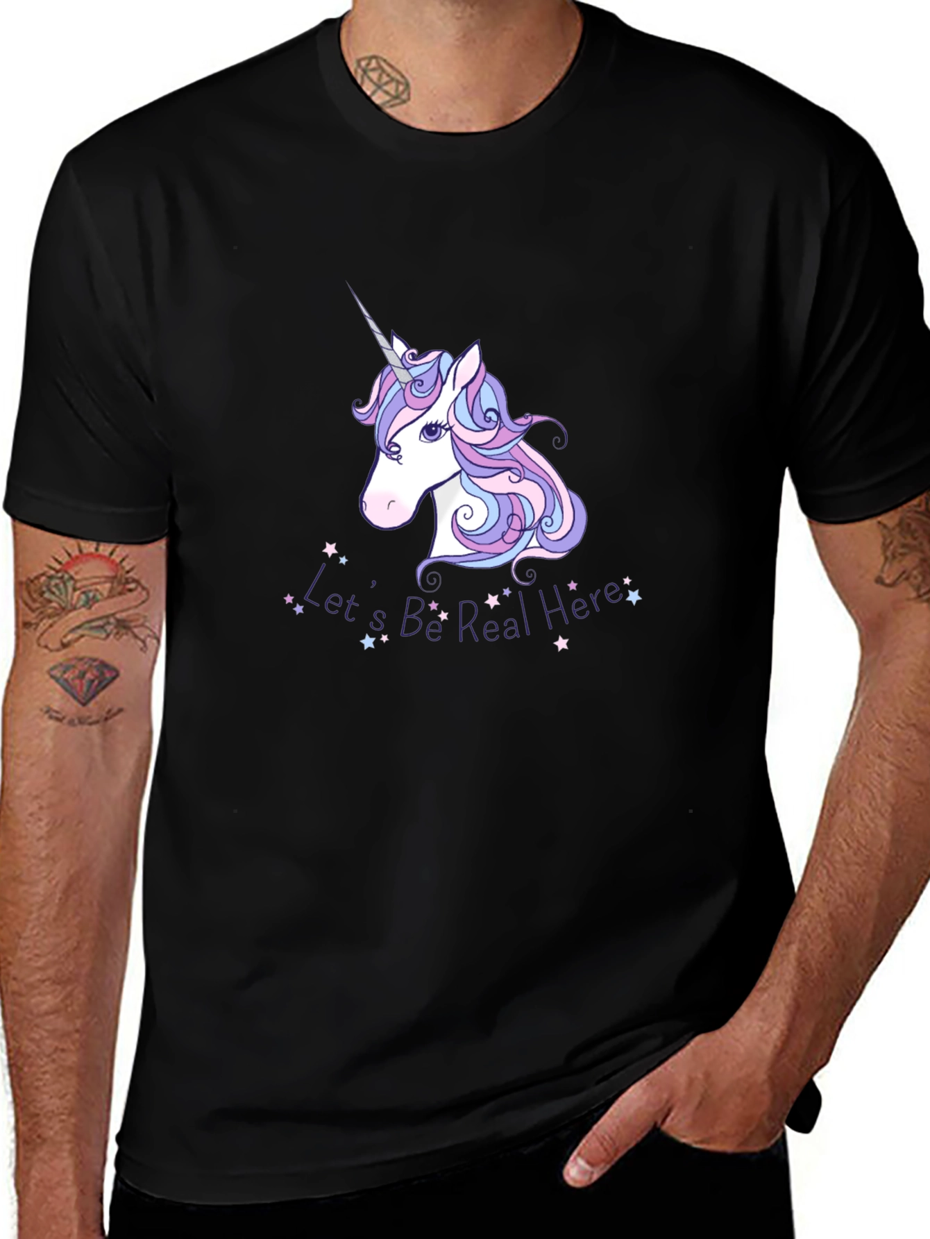 Variant 5 of Unicorn Graphic Tee - Let's Be Real