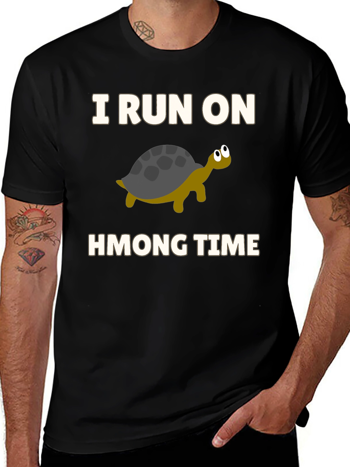Variant 18 of I Run on Hmong Time Turtle T-Shirt