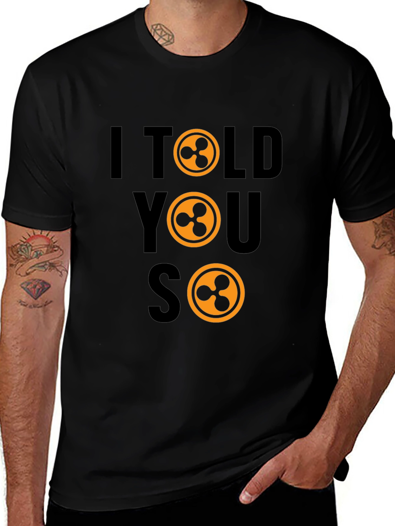 Variant 3 of I Told You So Crypto T-Shirt XRP Token