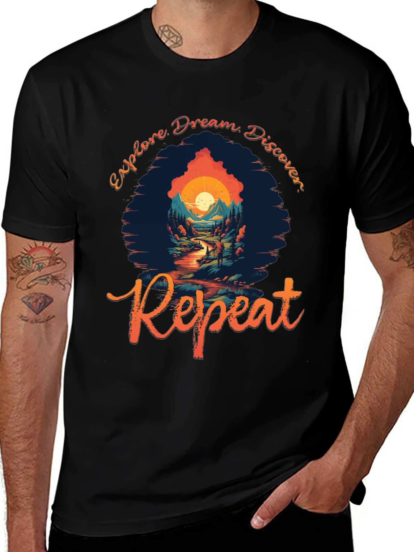 Variant 16 of Explore Dream Discover Repeat T-Shirt
