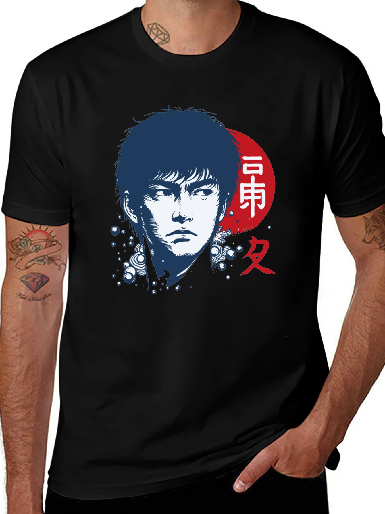 Variant 24 of Japanese Art Style Black T-Shirt