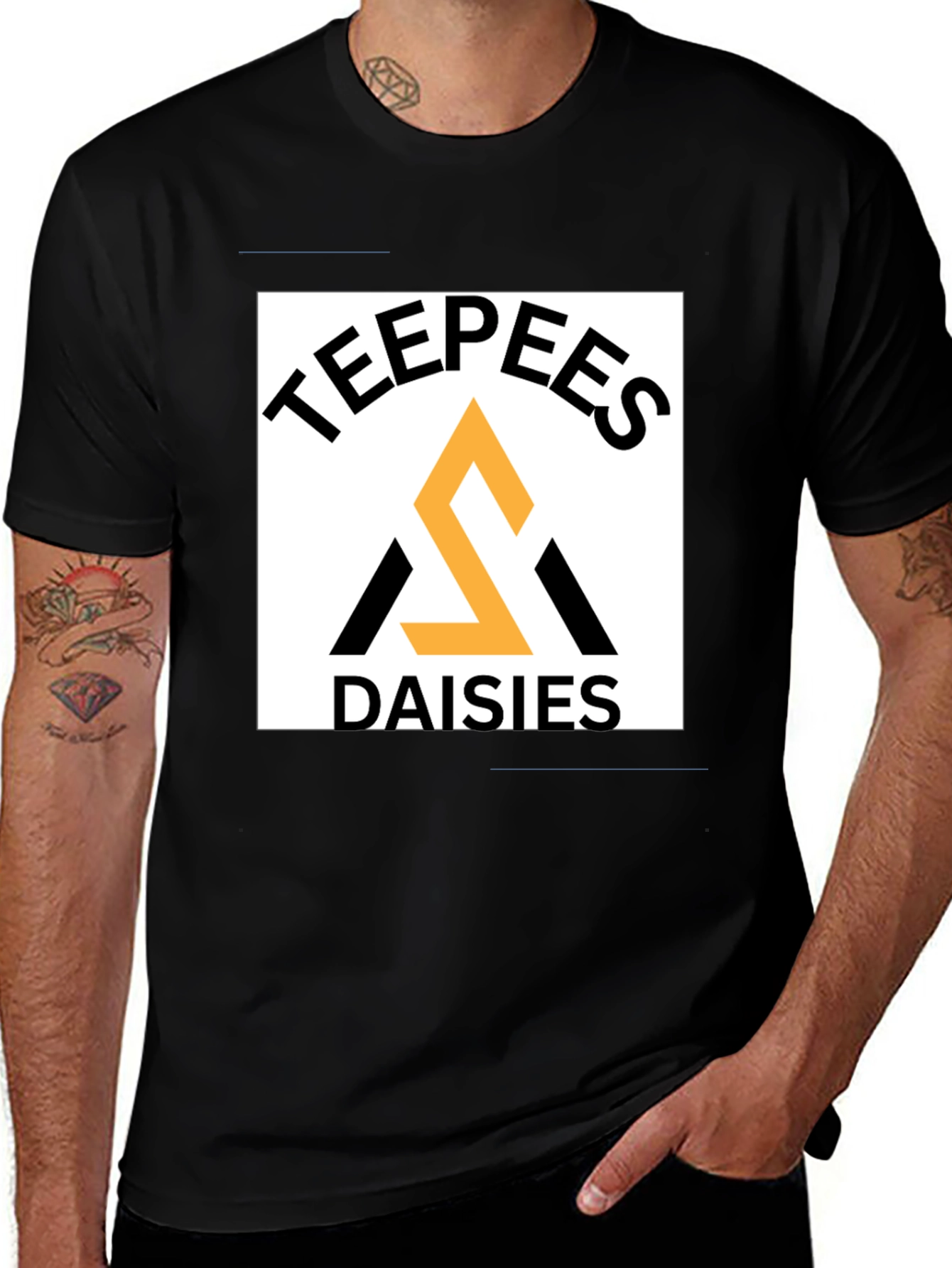 Variant 9 of Teepees Daisies Graphic Print Tee