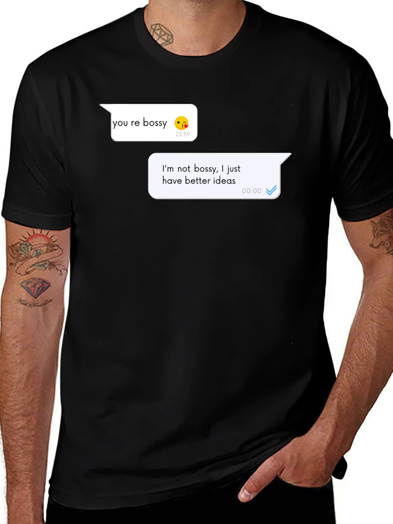 Variant 26 of Humorous T-Shirt - You're Bossy Text Bubble