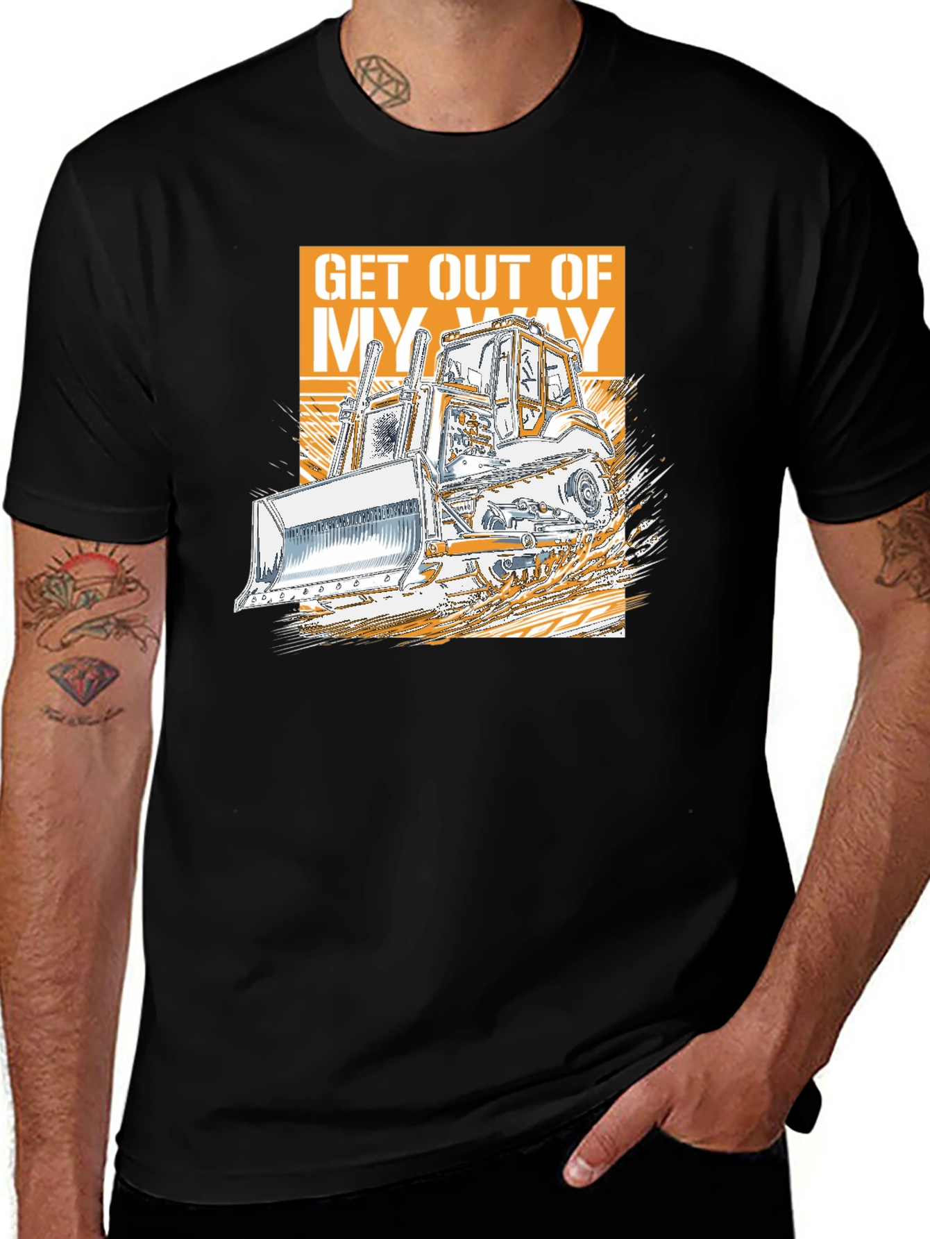 Variant 30 of Bulldozer Graphic Tee - Get Out Of My Way Shirt