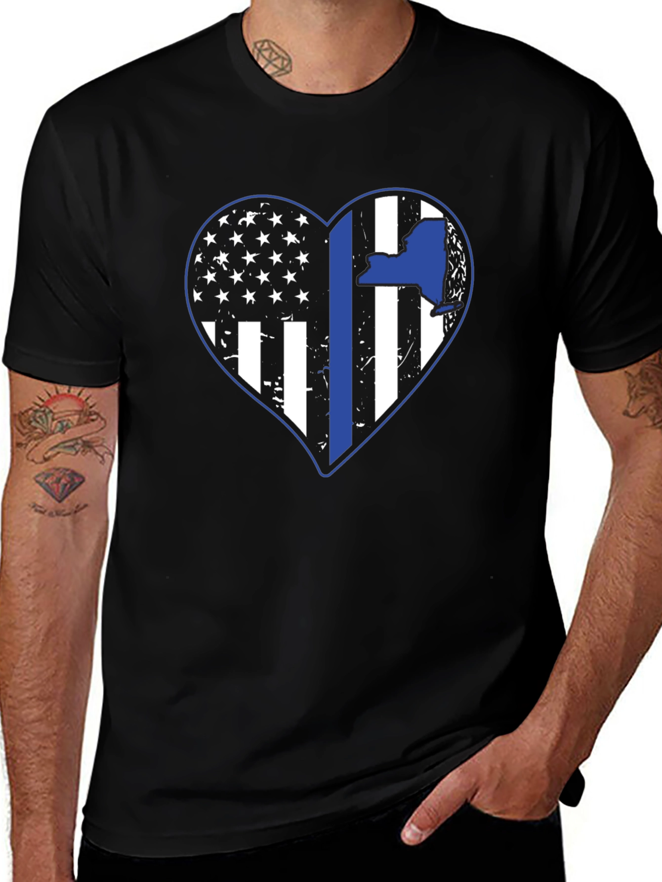 Thin Blue Line New York Heart T-Shirt
