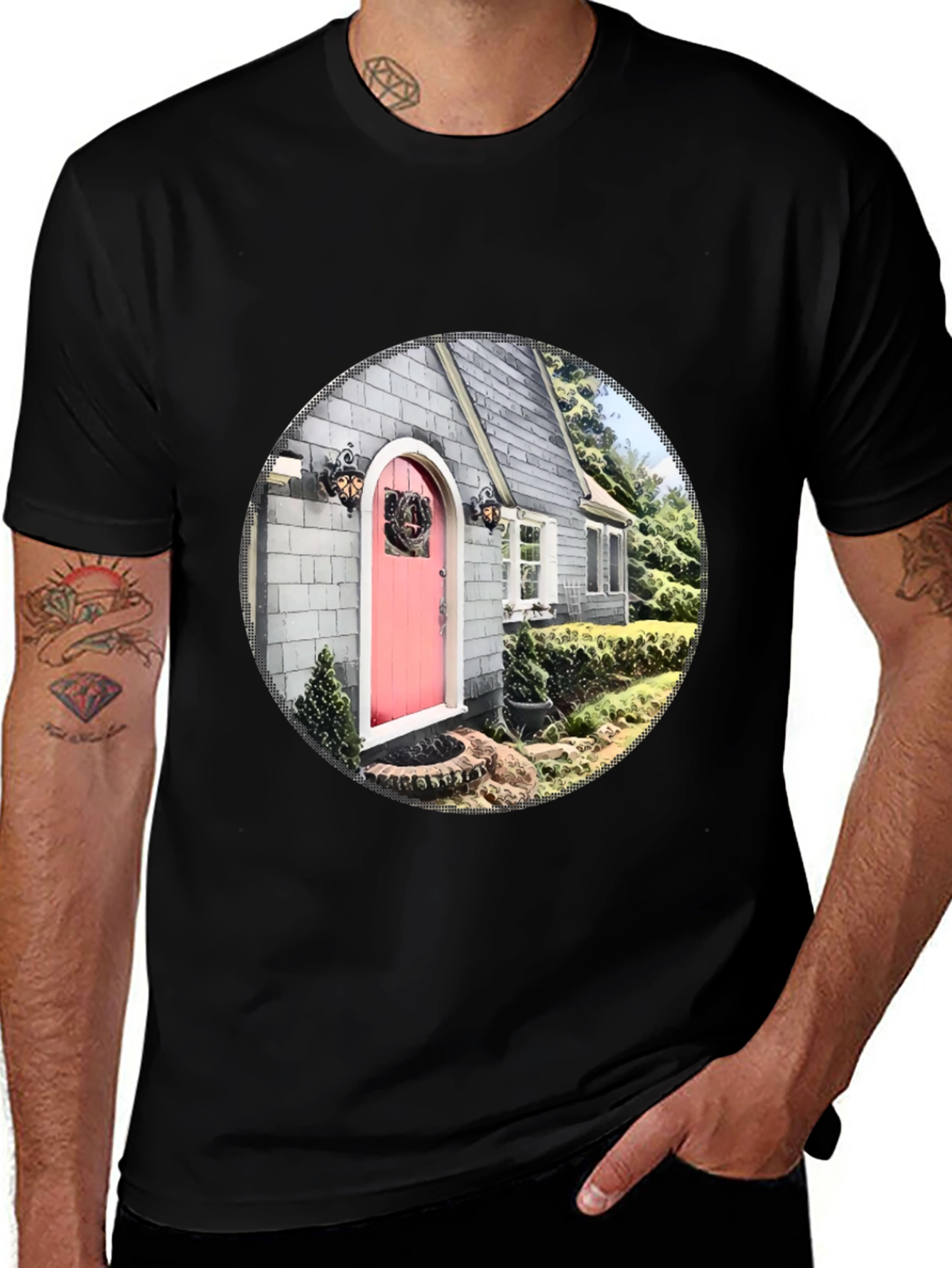 Variant 21 of House Portrait Graphic T-Shirt