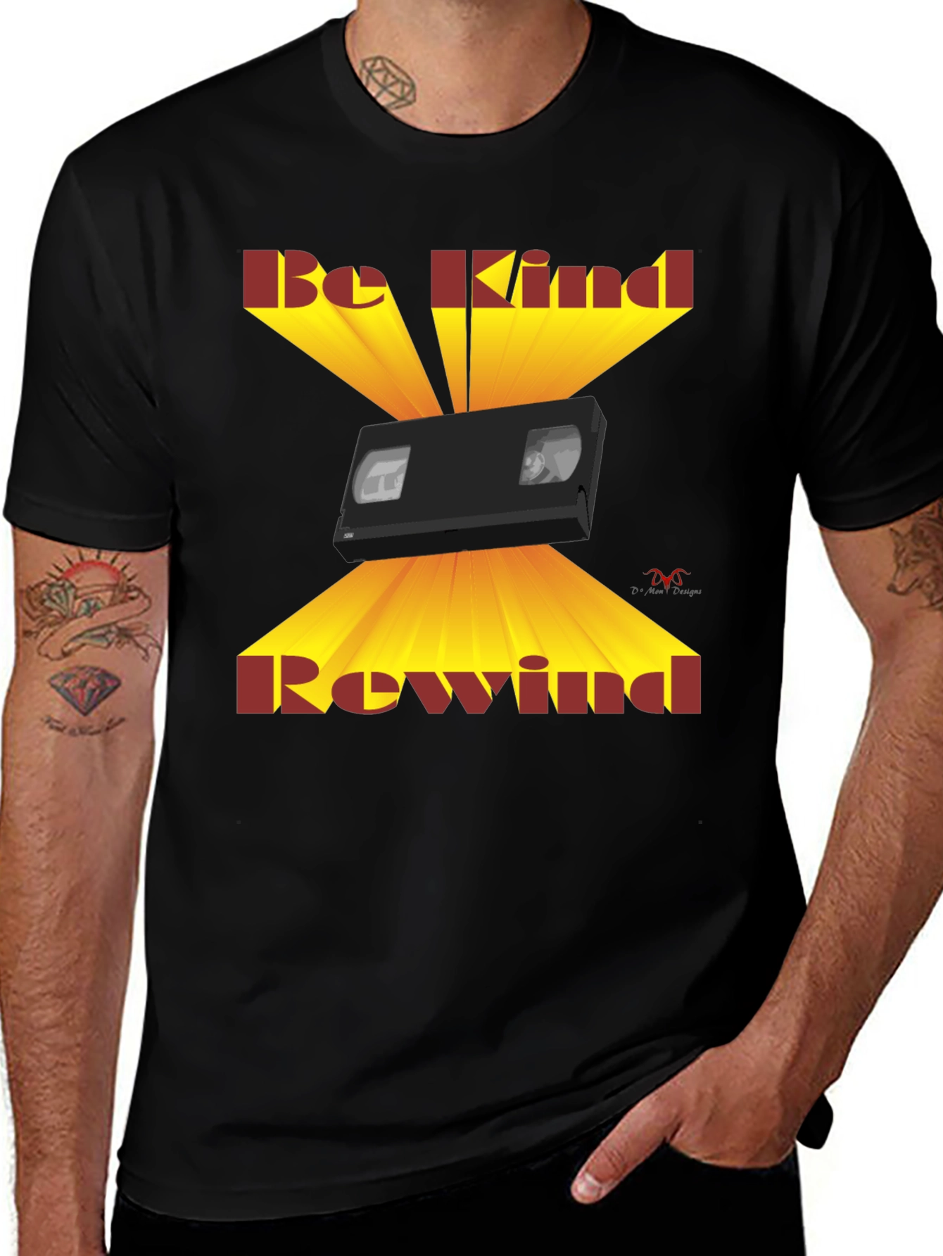 Be Kind Rewind T-Shirt Vintage Style VHS Tape