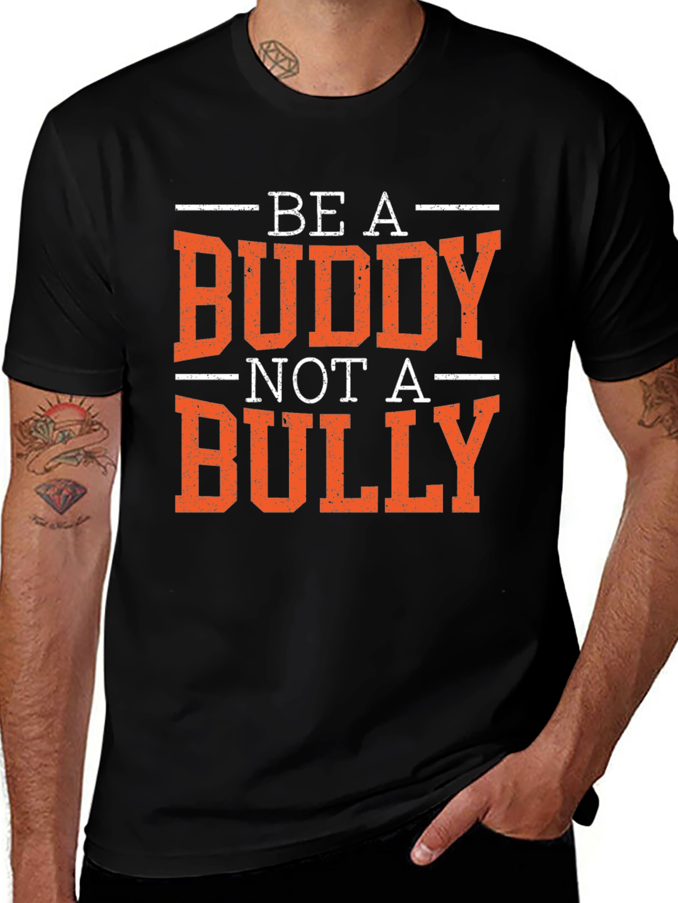 Variant 25 of Be a Buddy Not a Bully Graphic T-Shirt