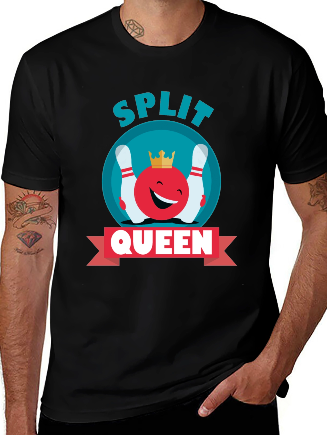 Variant 18 of Split Queen Bowling T-Shirt