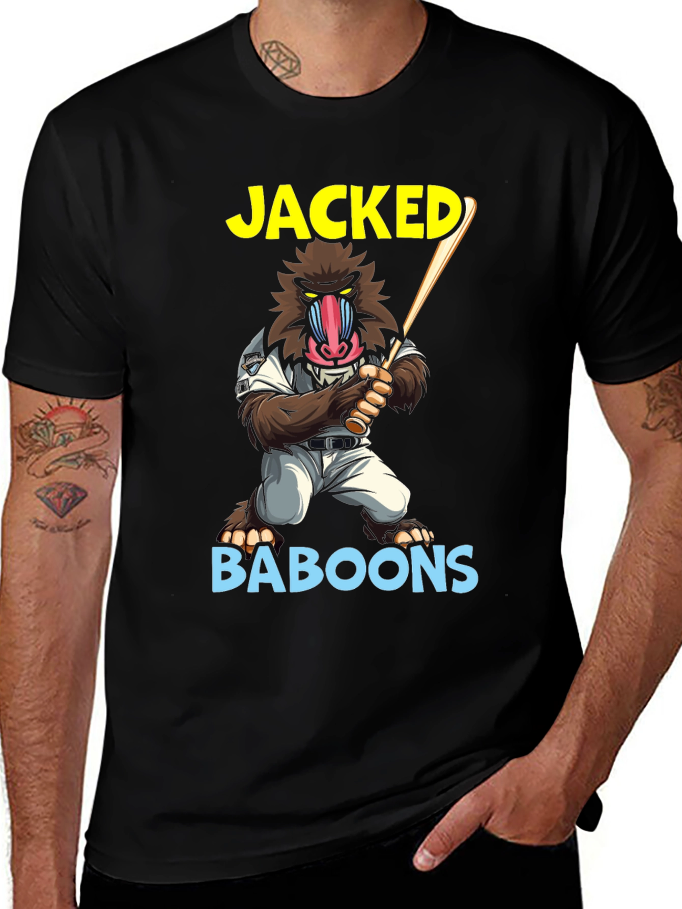 Variant 10 of Jacked Baboons T-Shirt | Novelty Graphic Tee