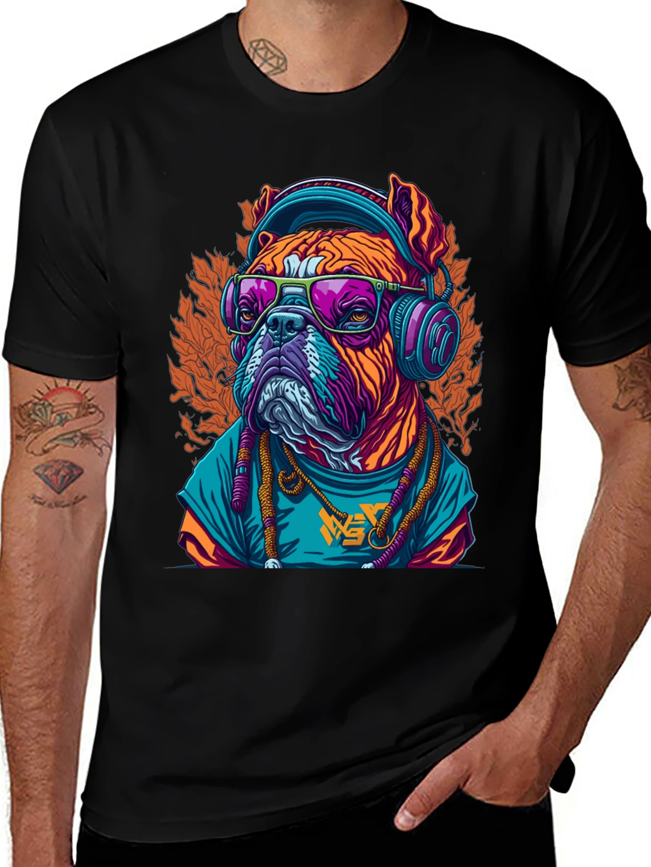 Variant 9 of Cool Bulldog Graphic Tee - Urban Style
