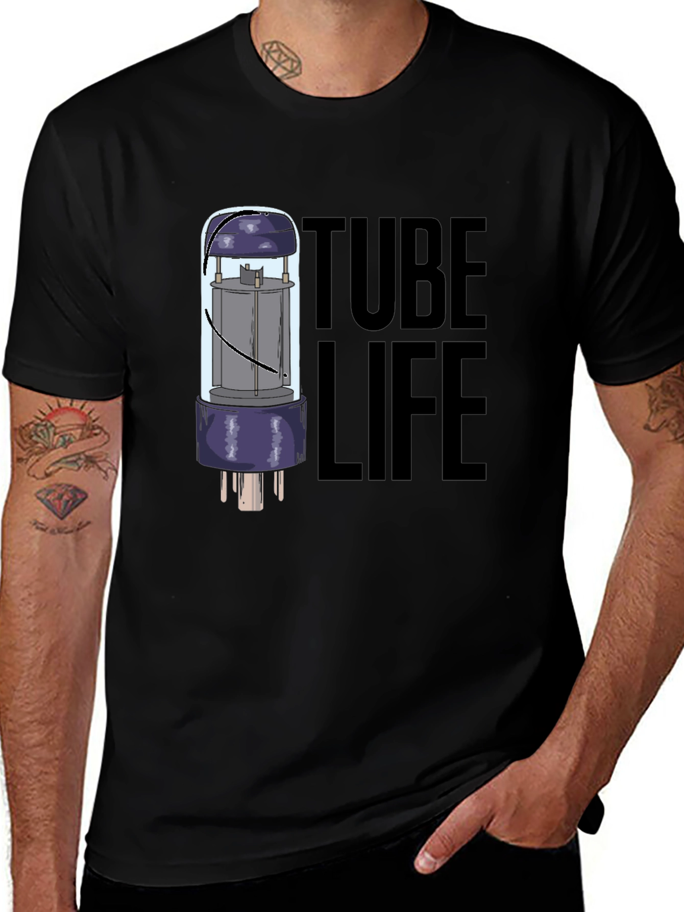 Tube Life Graphic T-Shirt - Black