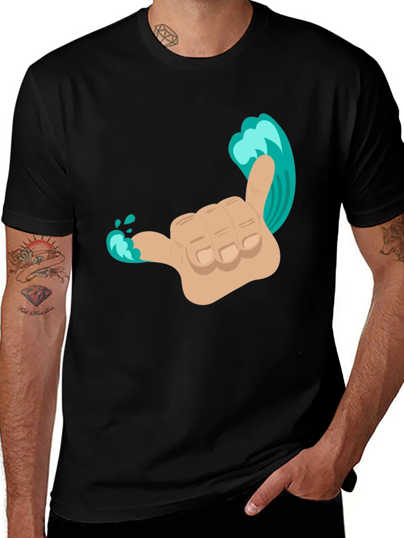 Variant 24 of Hang Loose Wave Hand T-Shirt
