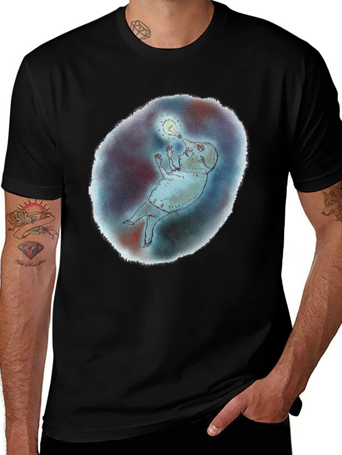 Variant 11 of Creative Thought T-Shirt - Light Bulb Idea