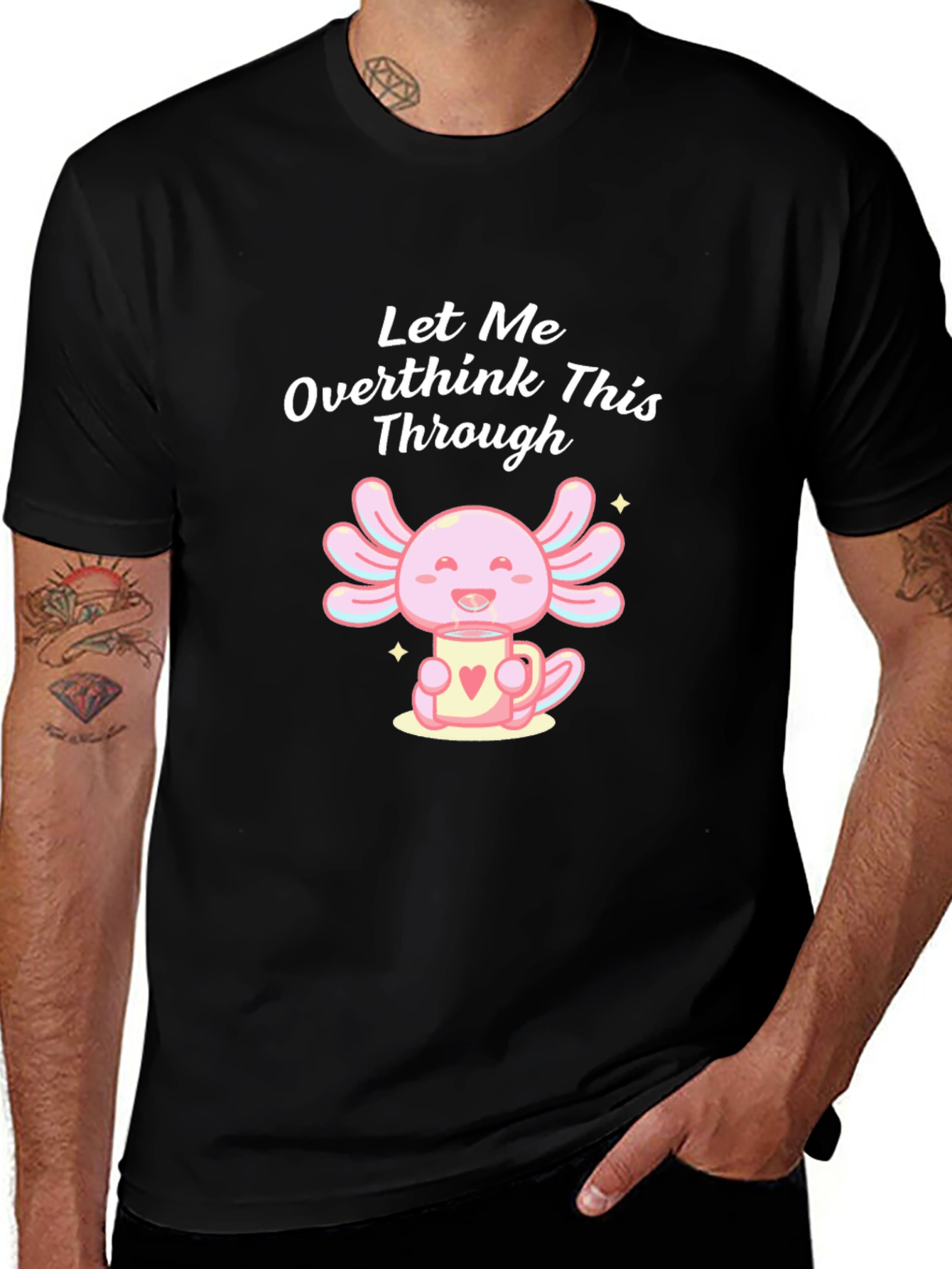 Variant 4 of Overthink Axolotl Graphic Tee - Trendy Unisex Shirt