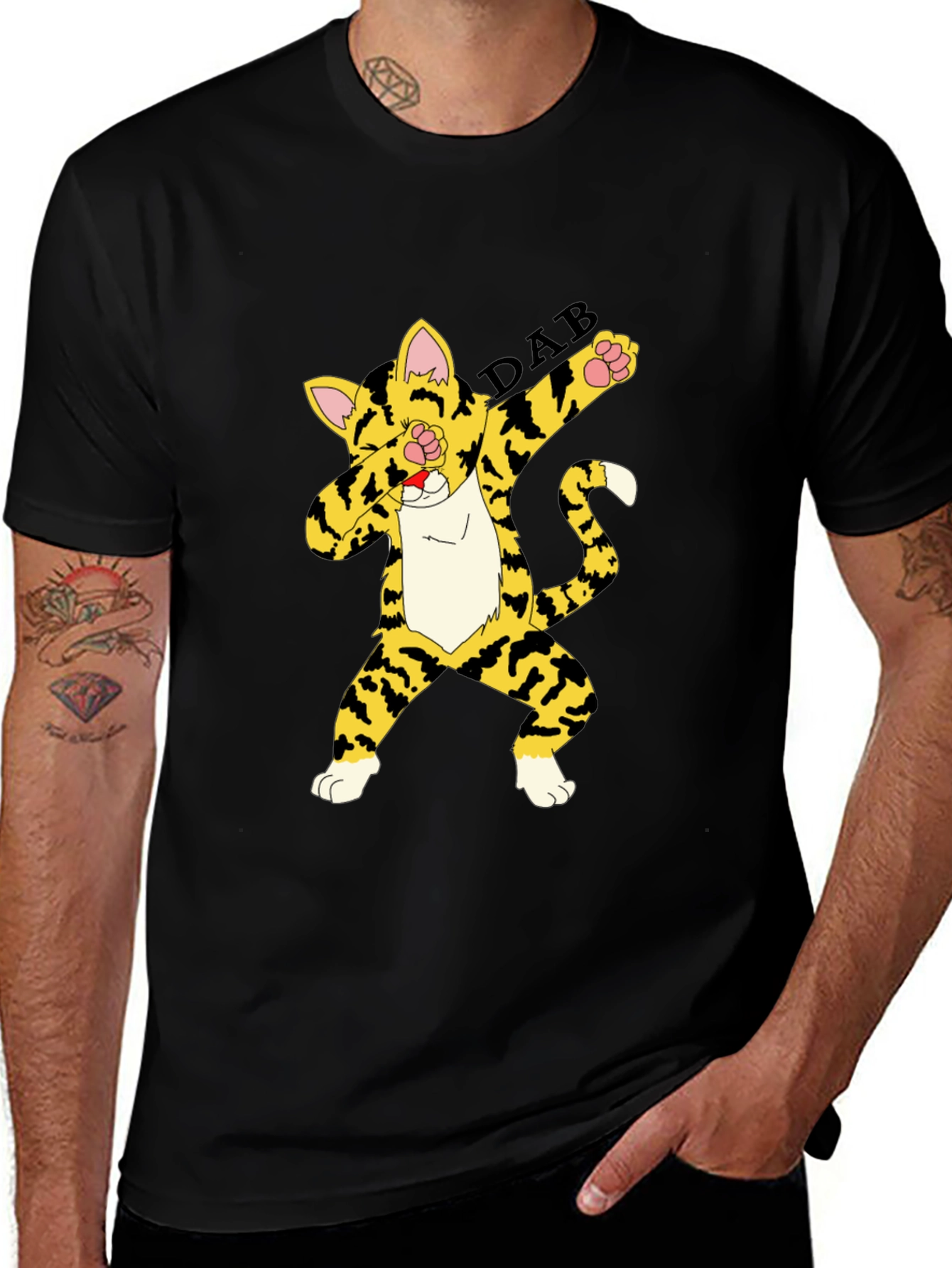 Variant 25 of Dabbing Cat T-Shirt - Cool Graphic Tee