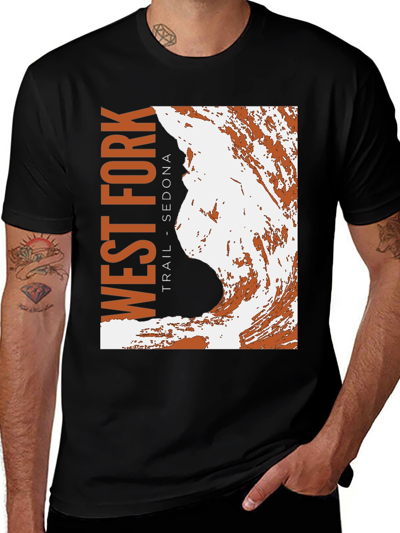 West Fork Trail Sedona Black Graphic T-Shirt