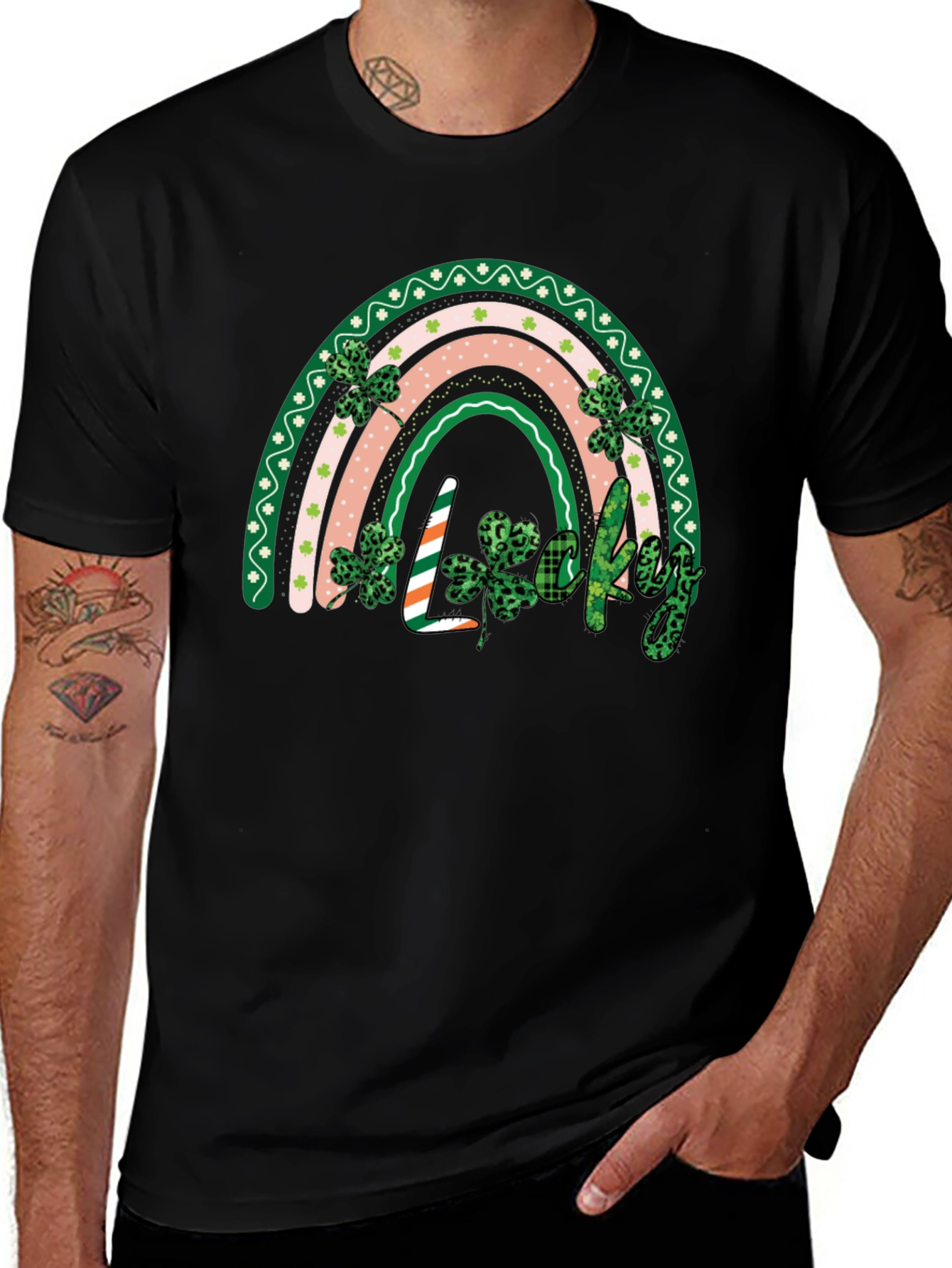 Variant 19 of St. Patrick's Day Lucky Rainbow T-Shirt