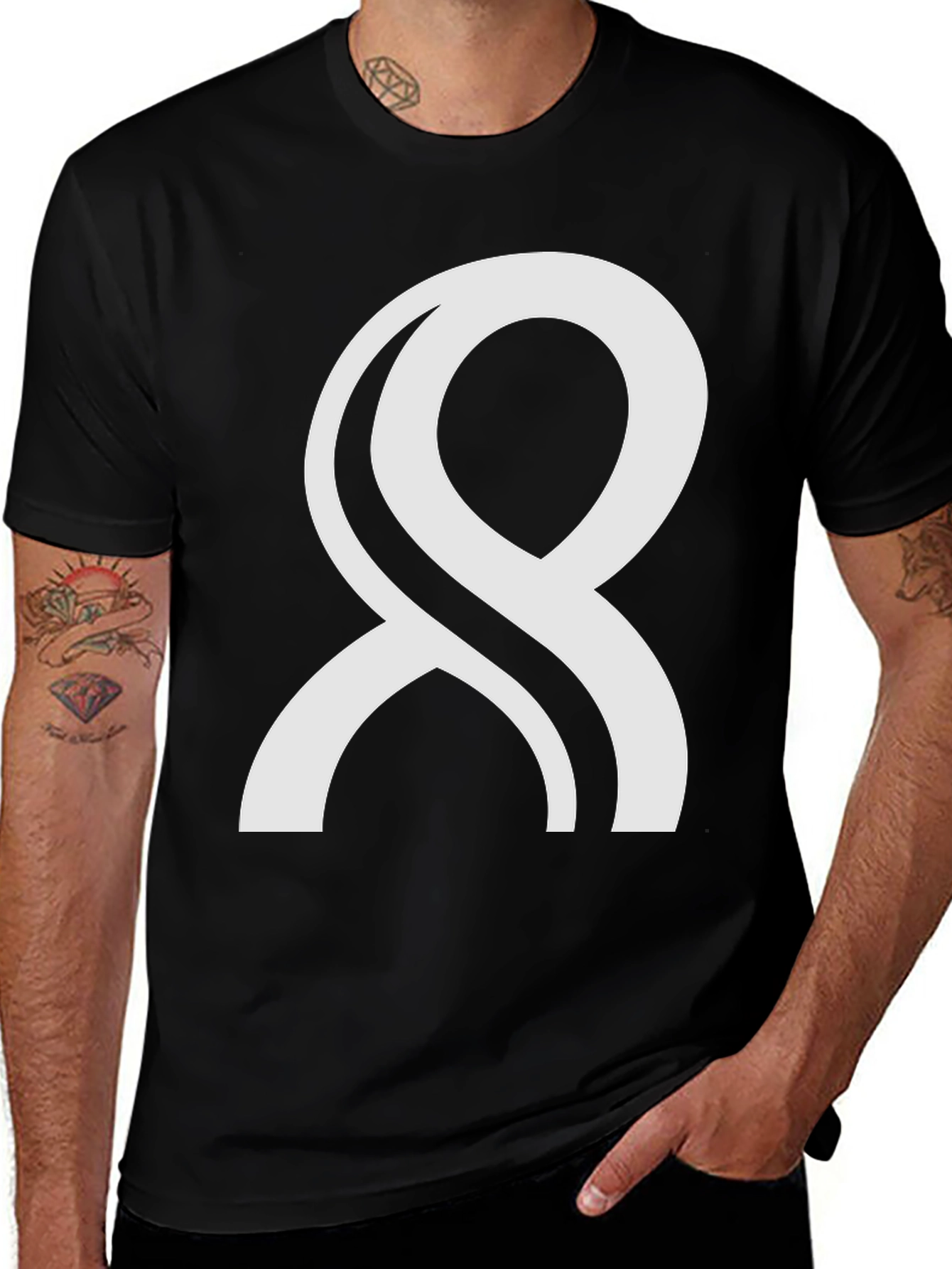 Variant 10 of Abstract Graphic Black Tee