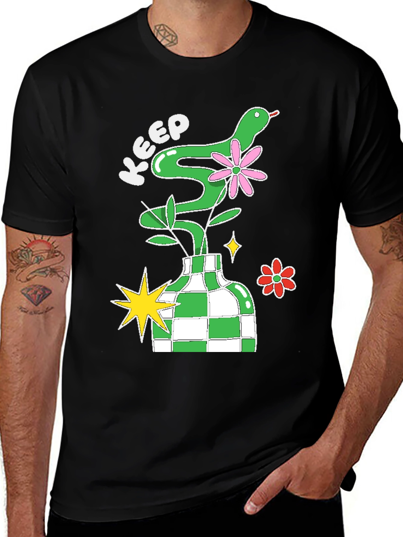 Variant 14 of Keep Snake Plant Tee - Quirky Graphic T-Shirt