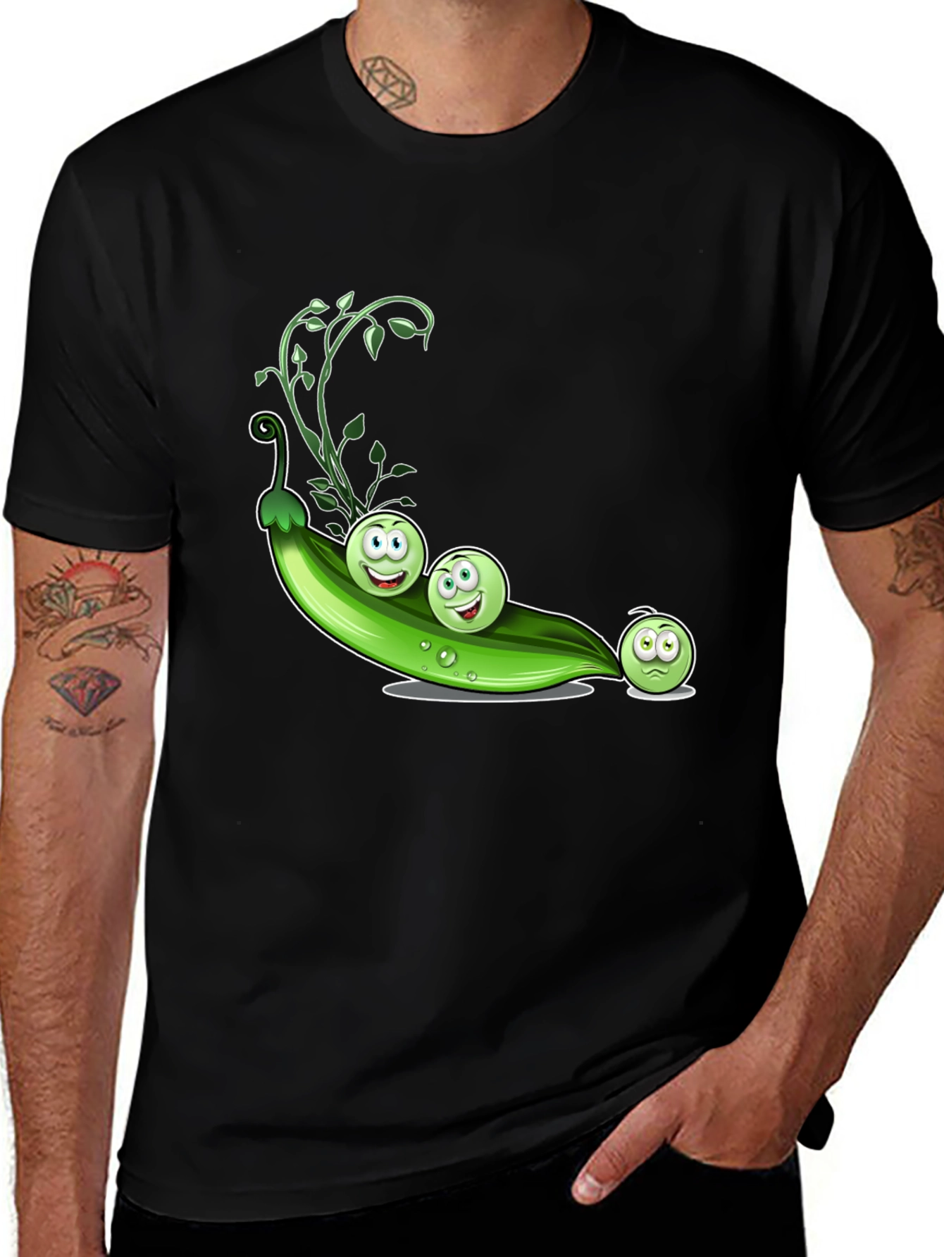Variant 21 of Funny Three Peas in a Pod Graphic T-Shirt