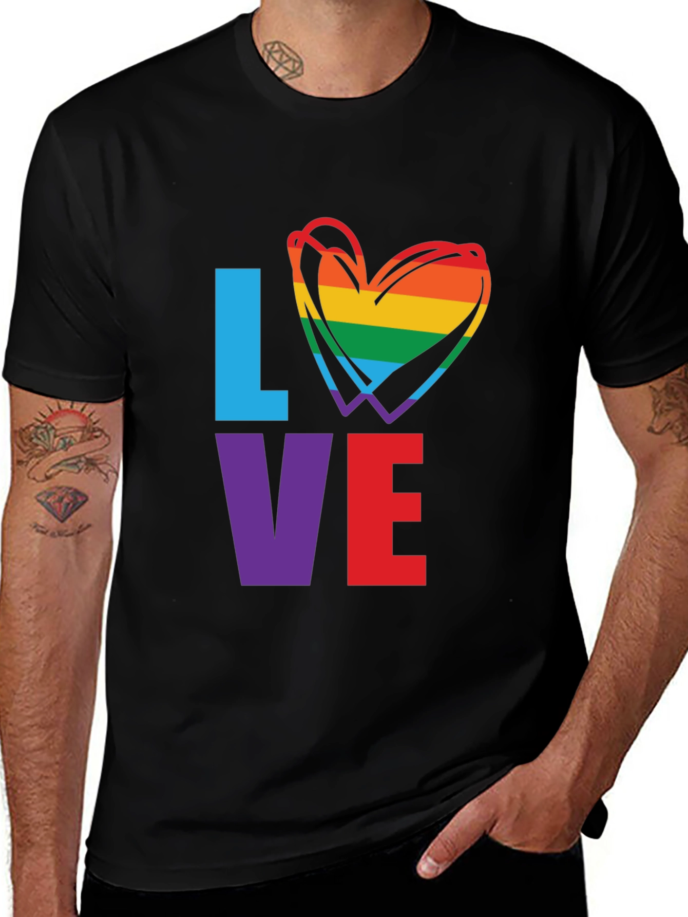 LGBTQ Pride LOVE Graphic T-Shirt