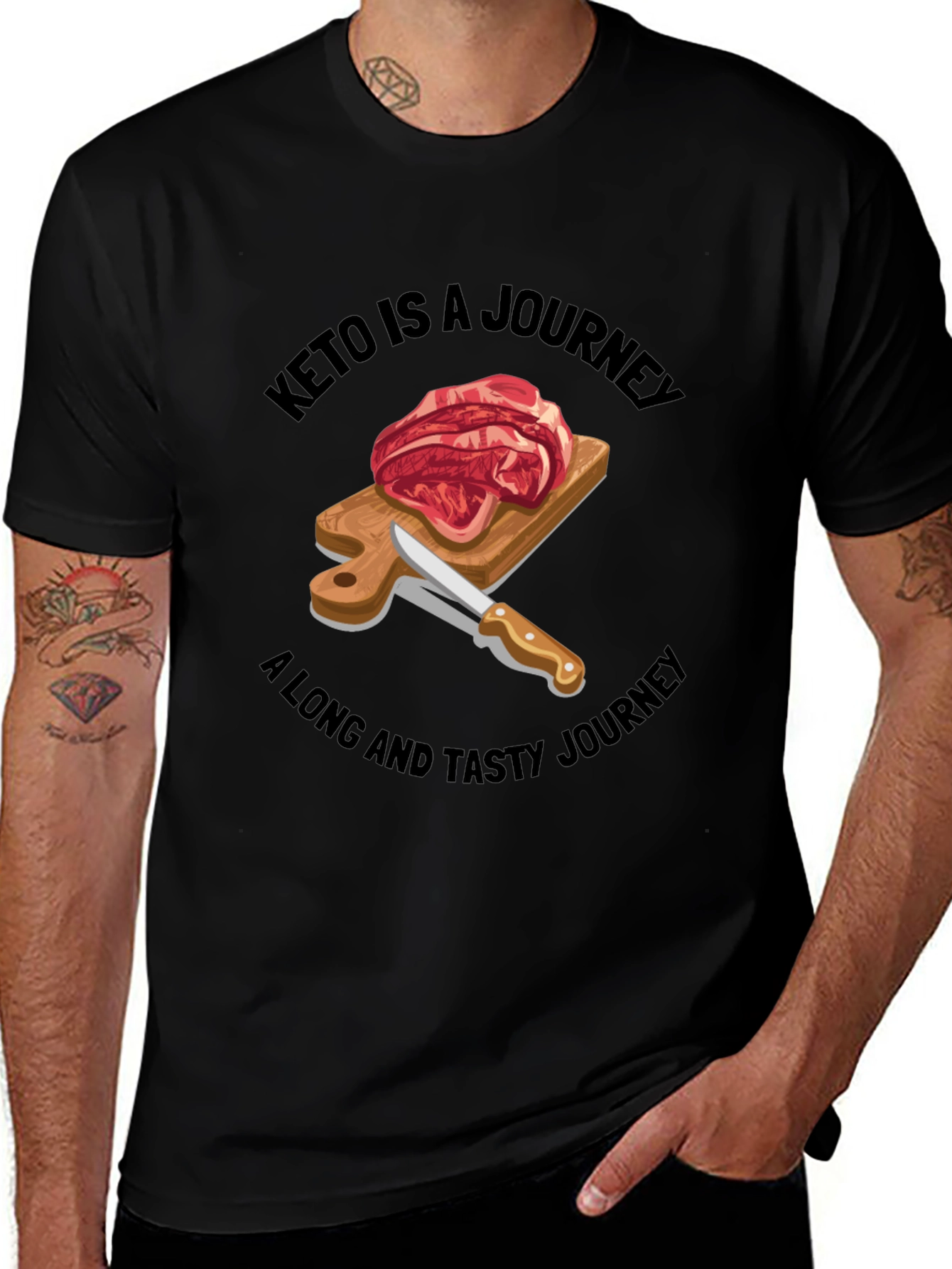 Variant 12 of Keto Journey T-Shirt - A Long and Tasty Adventure