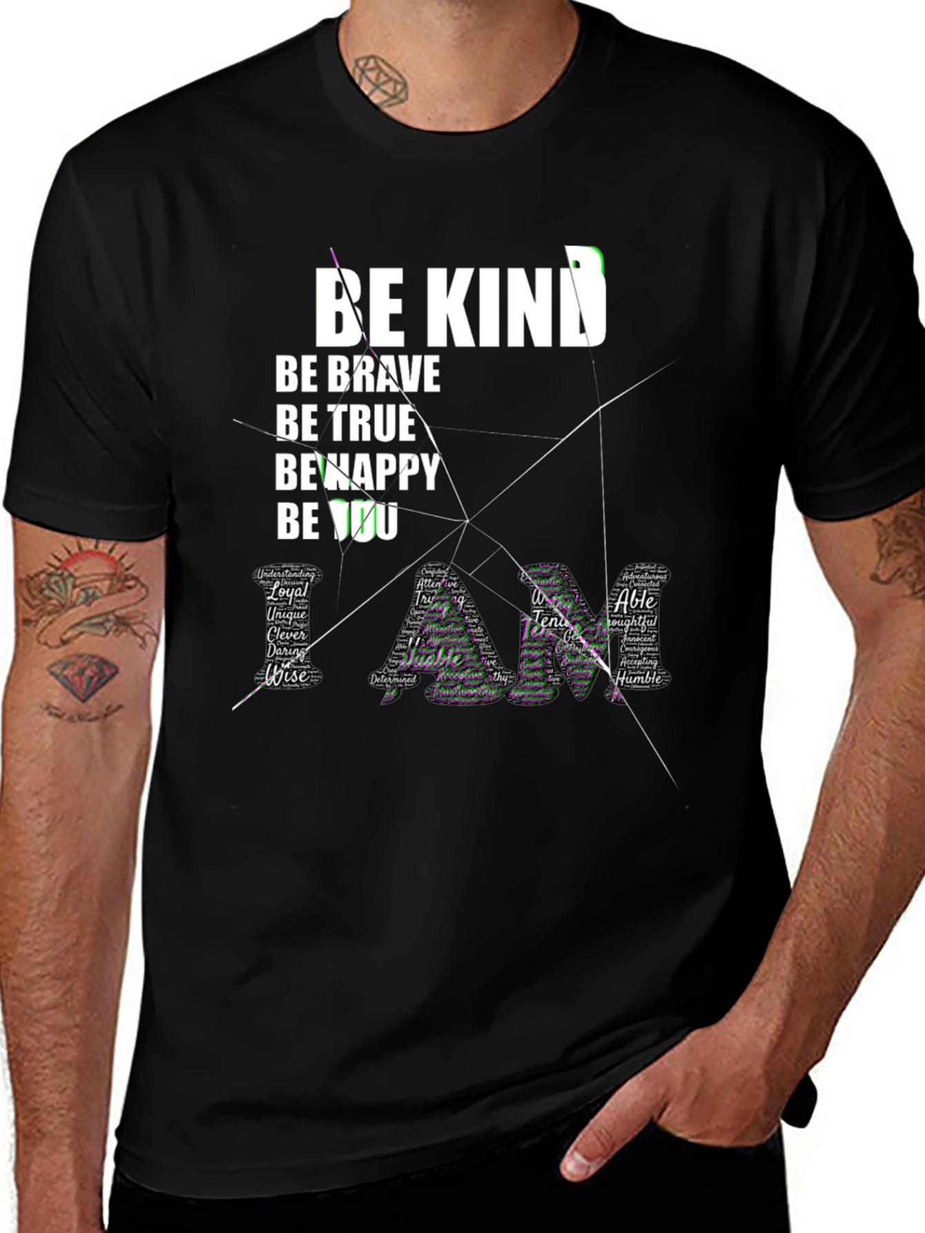 Variant 25 of Be Kind Graphic Tee - Inspirational Word Art