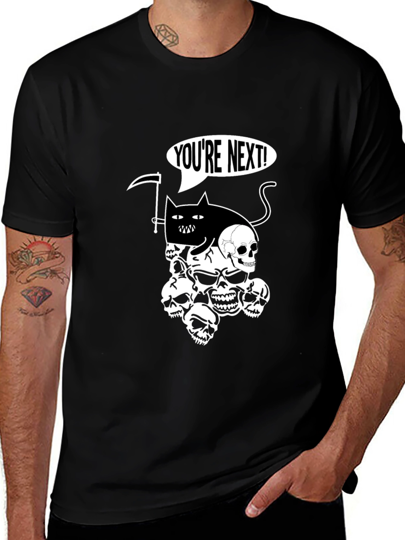 Grim Reaper Cat T-Shirt - You're Next!