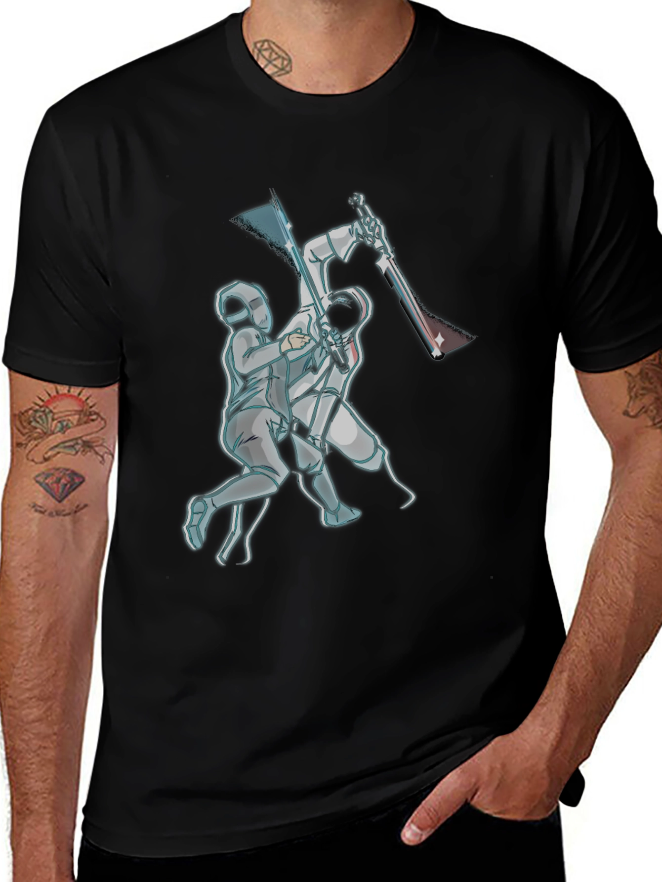 Variant 8 of Fencing Graphic Tee - Swordplay T-Shirt