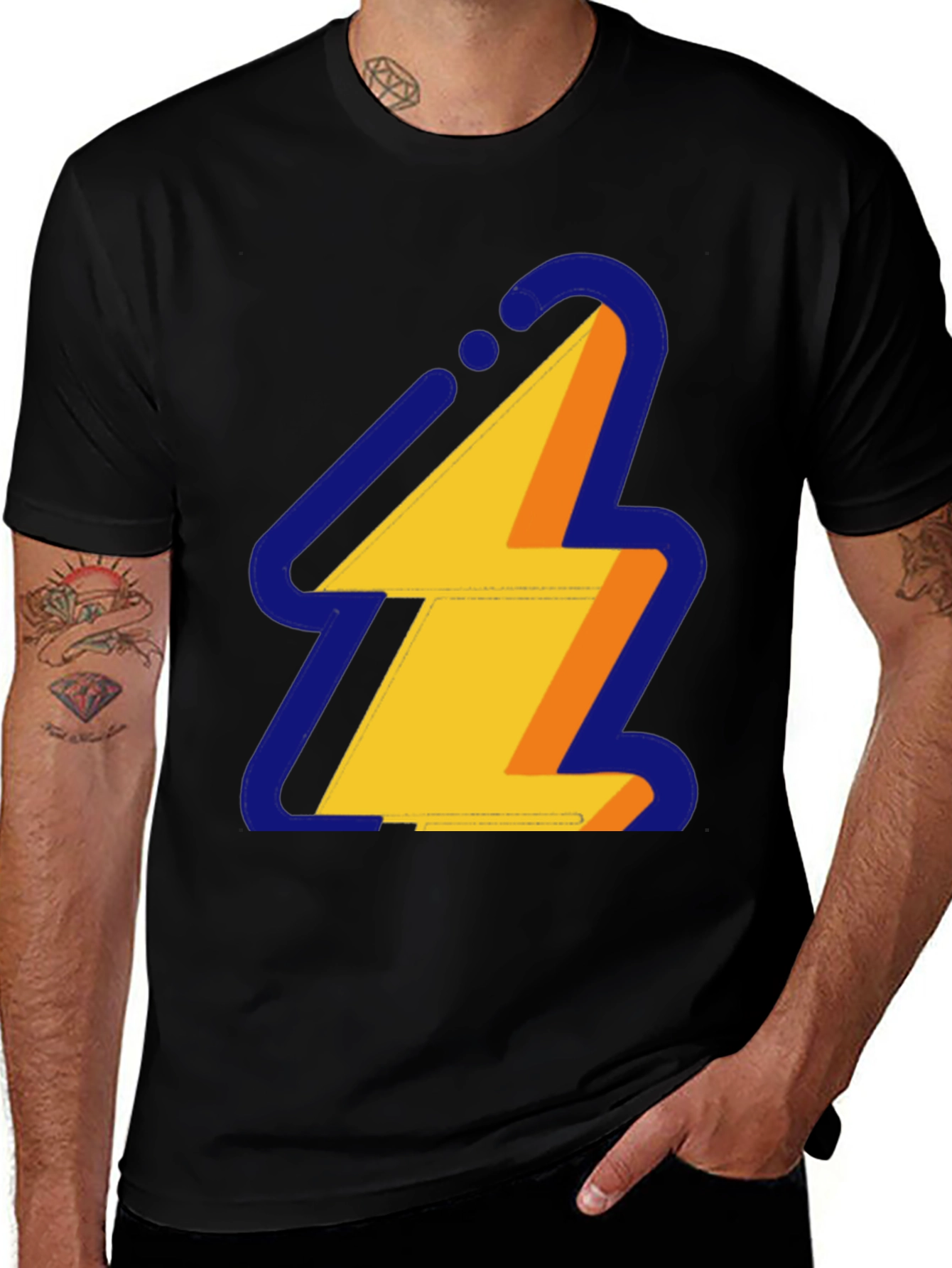 Variant 25 of Lightning Bolt Graphic Tee - Modern Style