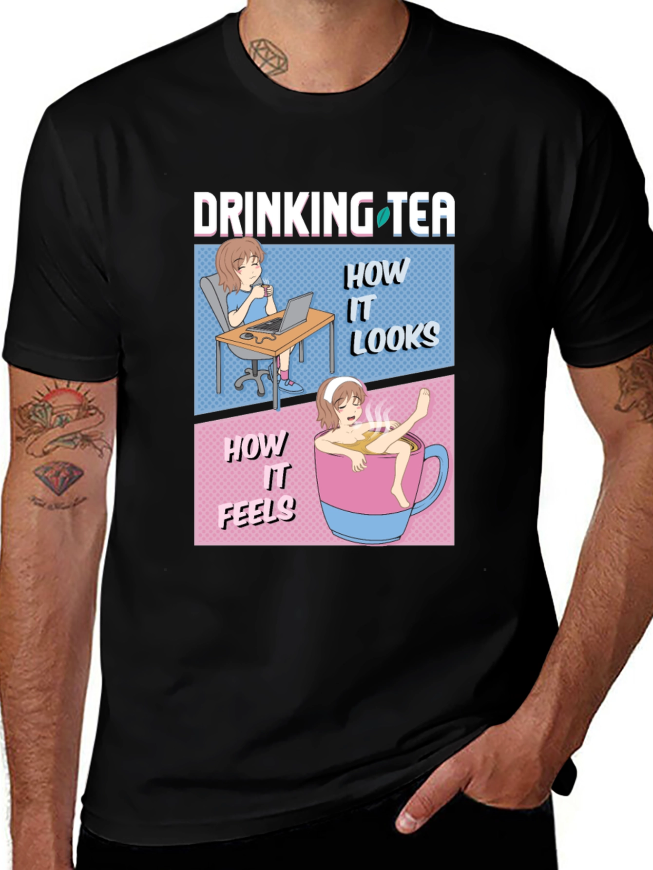 Variant 28 of Drinking Tea How it Looks Feels T-Shirt