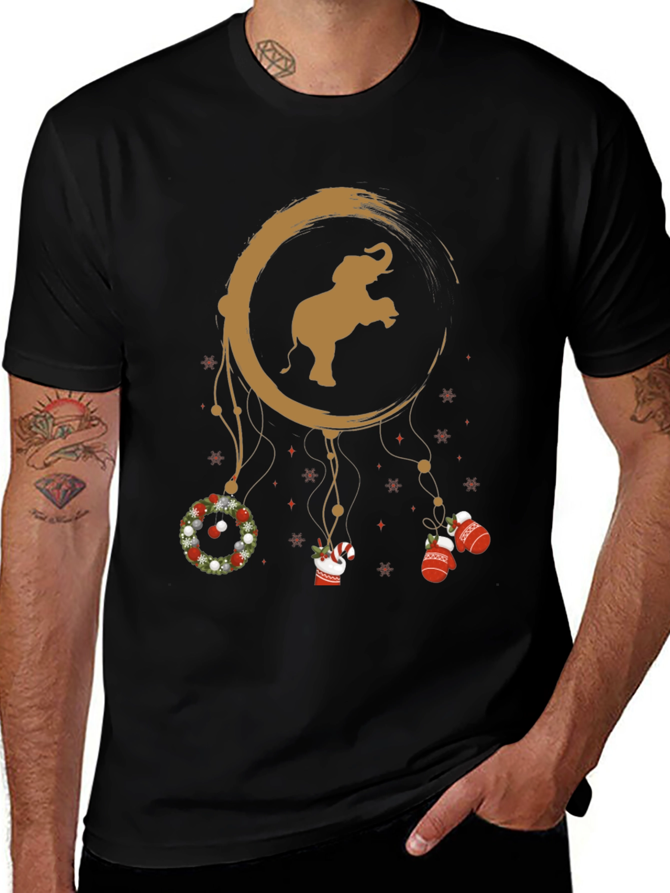Variant 3 of Elephant Christmas Dreamcatcher T-Shirt