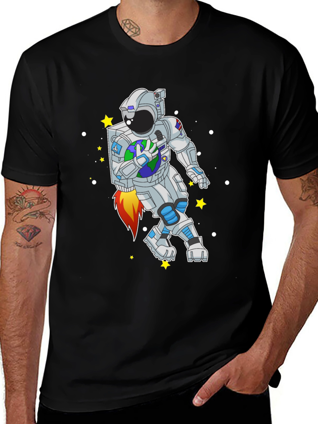 Variant 23 of Astronaut Earth T-Shirt - Space Adventure Tee
