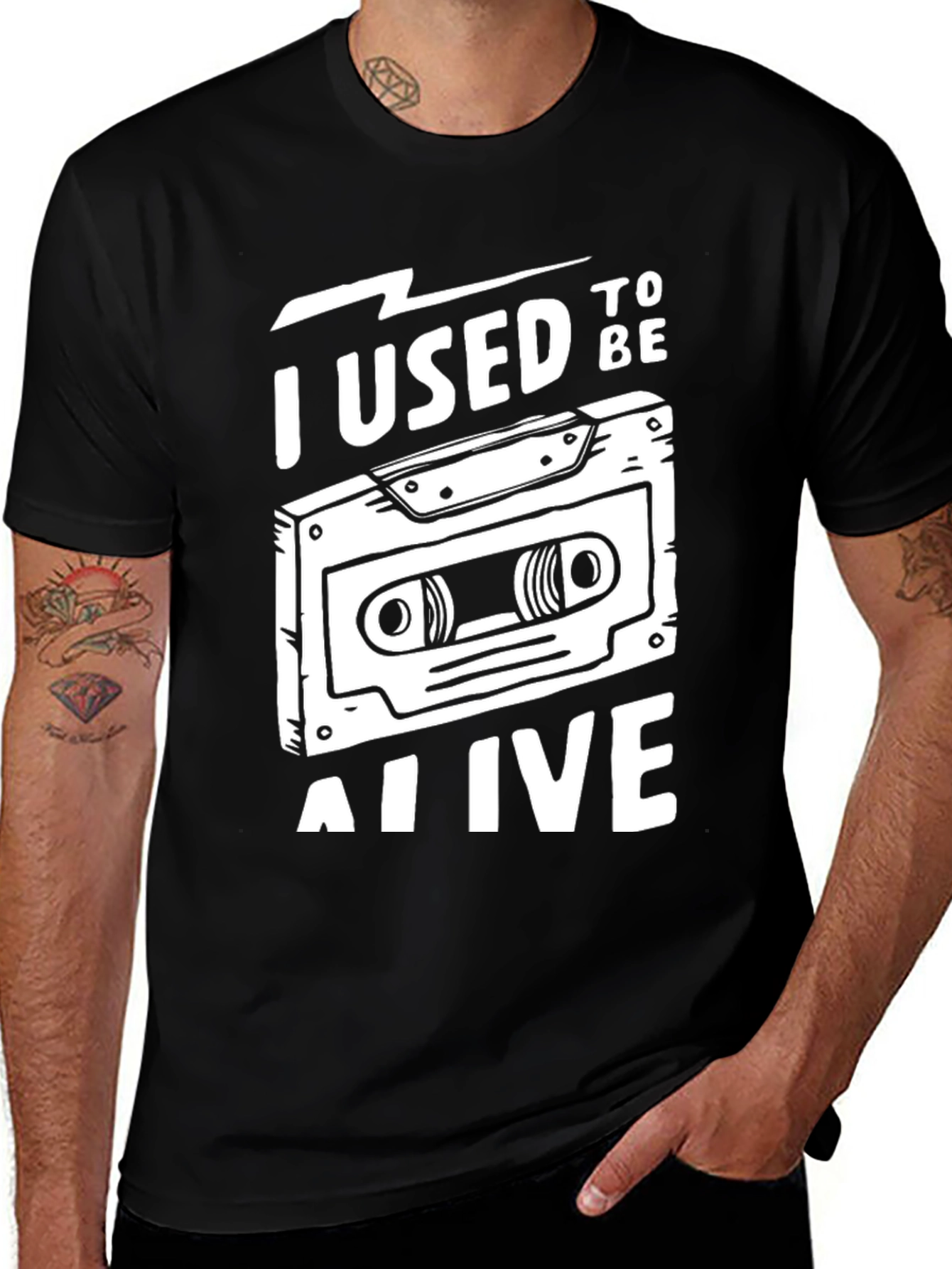 Variant 27 of I Used To Be Alive Black Graphic Tee
