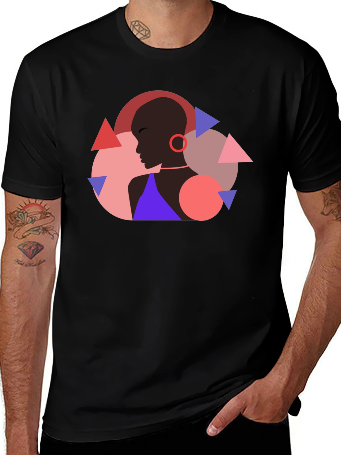 Variant 25 of Geometric Woman Tee - Modern Art Shirt