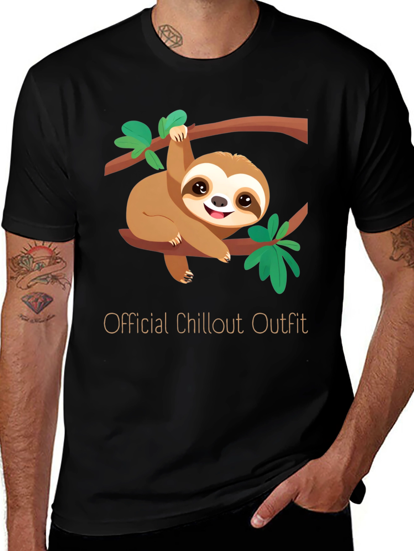 Variant 21 of Chillout Outfit Sloth Graphic Tee