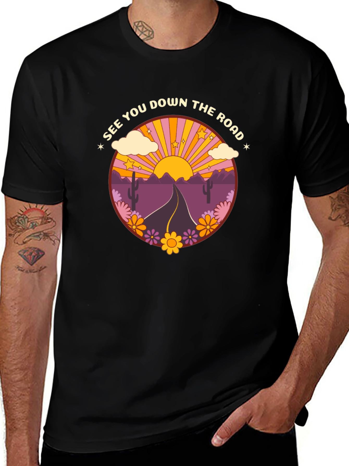 Variant 27 of Retro Desert Road Trip Graphic Tee