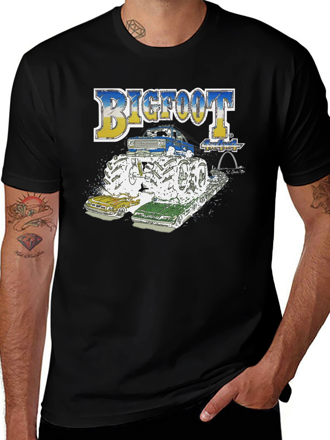 Bigfoot Monster Truck Tee - Crushing the Competition!