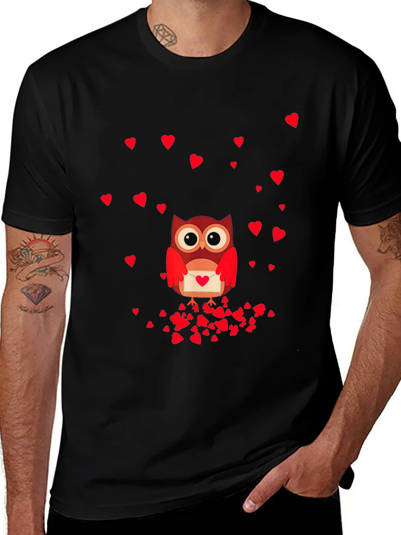 Variant 30 of Owl Love Valentine's Day Graphic T-Shirt