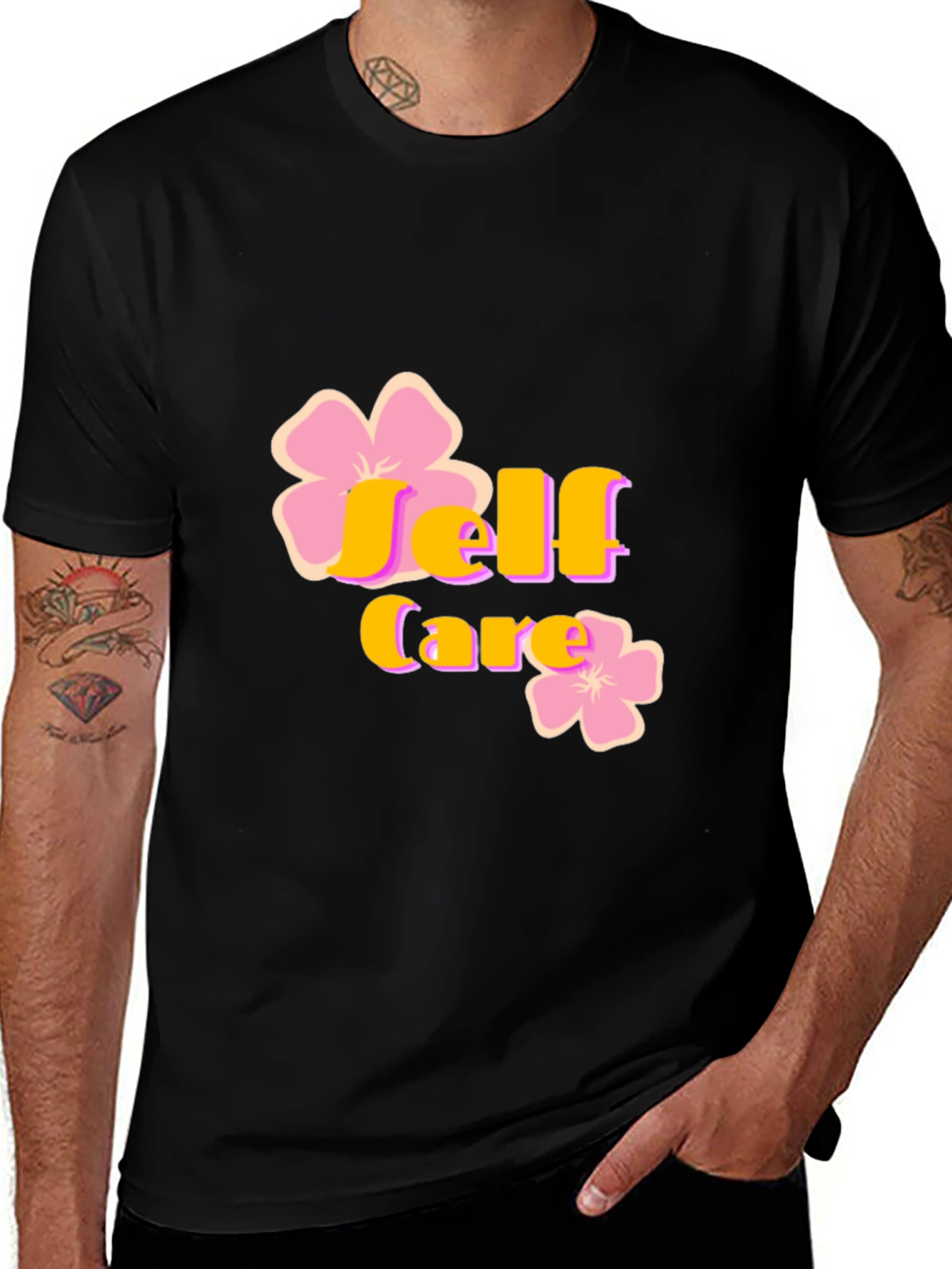 Variant 14 of Self Care Graphic Tee - Black Unisex T-Shirt