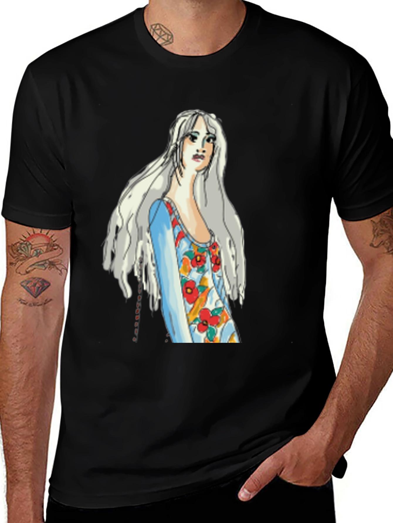 Variant 24 of Floral Dress Girl Graphic T-Shirt