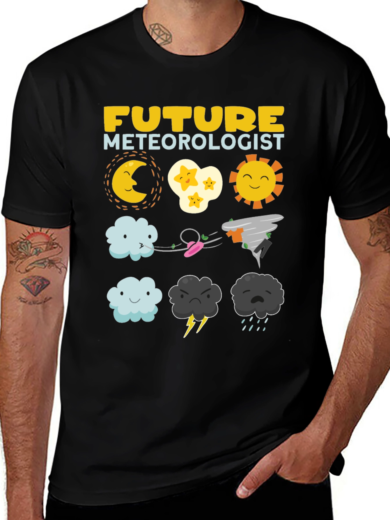 Variant 25 of Future Meteorologist Black T-Shirt