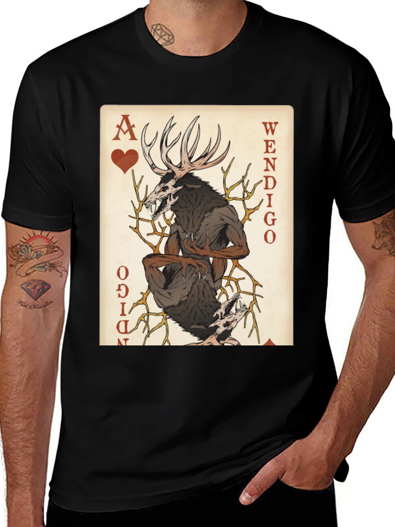 Variant 26 of Wendigo Ace of Hearts T-Shirt