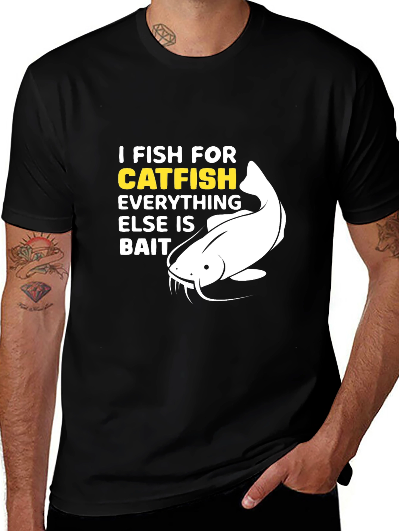 Variant 19 of Funny Catfish Fishing T-Shirt